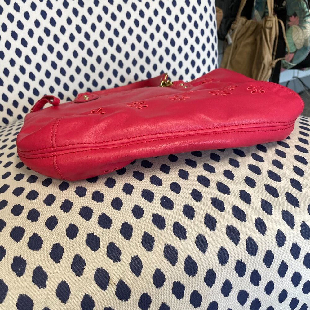 Coach Pink Poppy Eyelet Tote - Picture 6 of 13